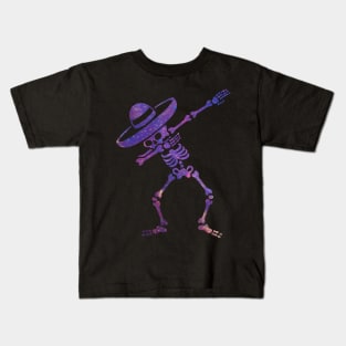 sKULL DIA DE MUERTOS DAB SPACE Kids T-Shirt